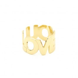 Bague I LOVE YOU plaquée or