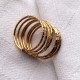 Carved Gold Plated Stackable Ring