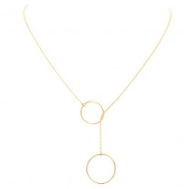 2 rings gold platted necklace