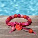 Pink orange fushia mini beads bracelet Zoe Bonbon