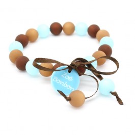 Turquoise and brown mini beads bracelet Zoe Bonbon