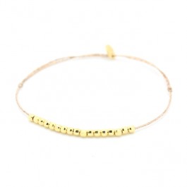 Bracelet lurex et pépites plaquées or