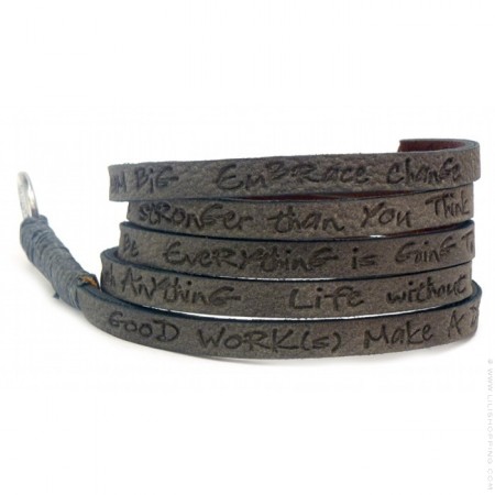 Grey around eco wrap bracelet