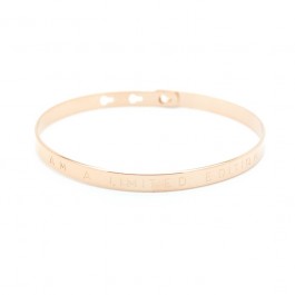 Pink gold platted I am a limited edition bangle