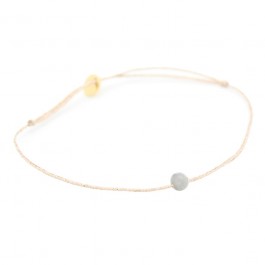 Bracelet agate grise sur lien lurex