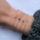 Bracelet agate grise sur lien lurex
