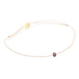 Bracelet grenat bordeaux sur lien lurex