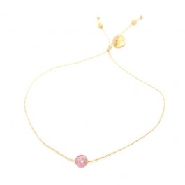 Pink tourmaline on a lurex Bracelet