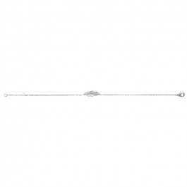 Bracelet plume argent