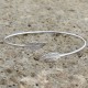 Silver feathers bangle