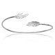 Silver feathers bangle