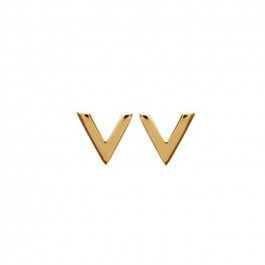 Gold platted V earrings