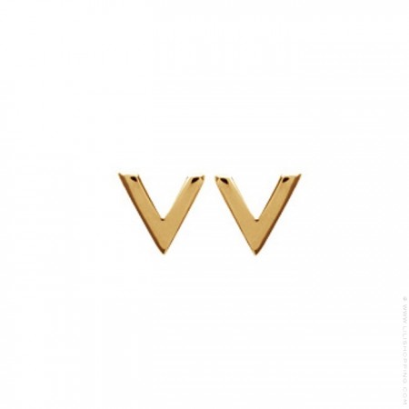 Gold platted V earrings