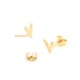 Gold platted V earrings