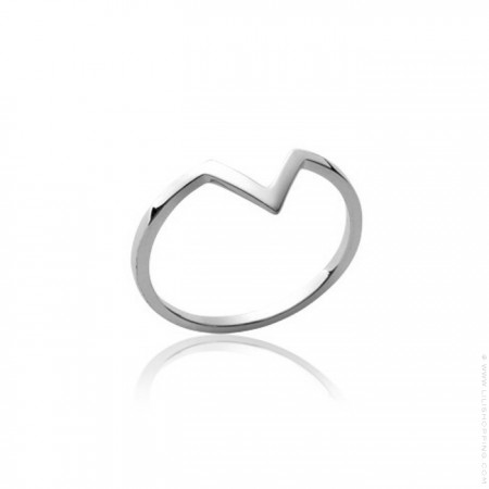 Bague V en argent