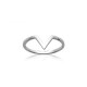 Bague V en argent