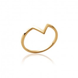 Gold platted V ring