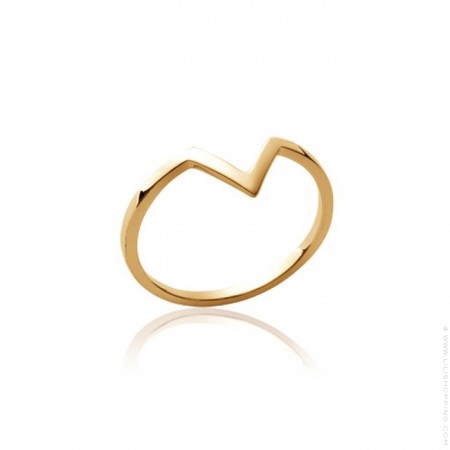 Gold platted V ring