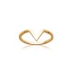 Gold platted V ring