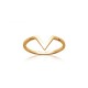 Gold platted V ring