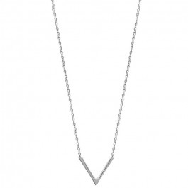 Silver V necklace