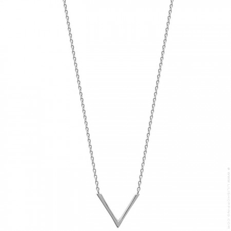 Silver V necklace