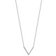 Silver V necklace