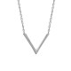 Silver V necklace