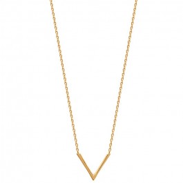 Gold platted V necklace