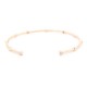 Pink gold platted bangle with 2 white zirconium