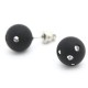 Black strassed Zoe Bonbon resin earrings