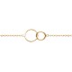 2 circles gold platted bracelet
