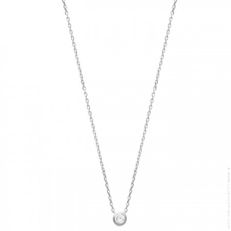 Collier solitaire en argent