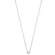 White zirconium silver necklace