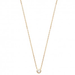 White zirconium 18k gold platted necklace