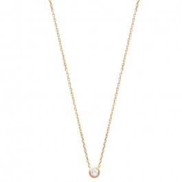 White zirconium 18k gold platted necklace