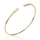 Jonc 5 strass plaqué or