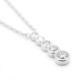 White zirconium silver necklace