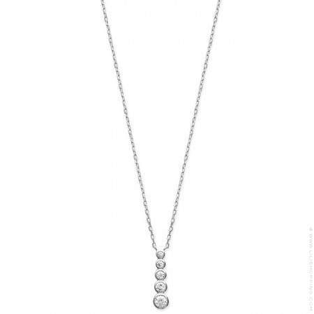 5 White zirconium silver necklace