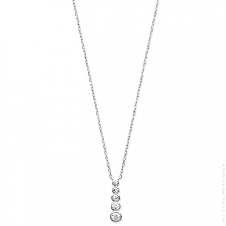 Collier 5 strass en argent