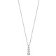 5 White zirconium silver necklace