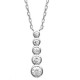 5 White zirconium silver necklace
