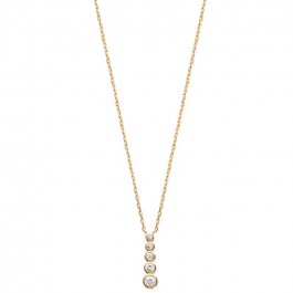 5 White zirconium 18k gold platted necklace