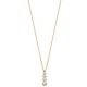 Collier 5 strass plaqué or