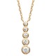 5 White zirconium 18k gold platted necklace