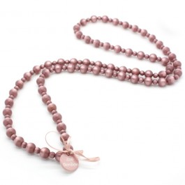 Old pink Gabrielle long necklace by Zoe Bonbon