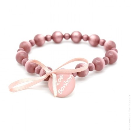 Old pink Gabrielle pearly beads bracelet Zoe Bonbon