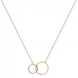 2 rings gold platted necklace