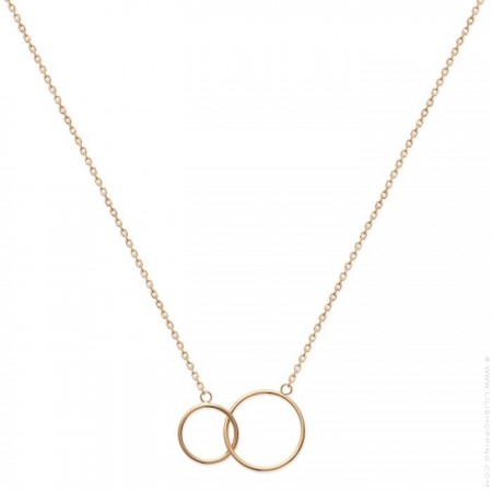 Collier 2 anneaux plaqué or