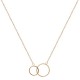 Collier 2 anneaux plaqué or